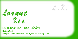 lorant kis business card